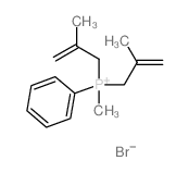 Phosphonium,methylbis(2-methyl-2-propen-1-yl)phenyl-, bromide (1:1) Structure