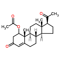 Hydroxyprogesterone acetate structure