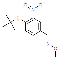 4-(TERT-BUTYLSULFANYL)-3-NITROBENZENECARBALDEHYDE O-METHYLOXIME Structure