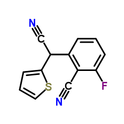 2-(2-Cyano-3-fluoro)-2-(thien-2-yl)acetonitrile 97结构式