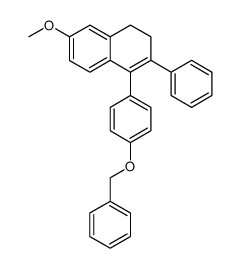 3,4-Dihydro-6-methoxy-2-phenyl-1-[4-(phenylmethoxy)phenyl]naphthalene结构式