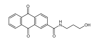 N-(3-hydroxypropyl)anthraquinone-2-carboxamide Structure