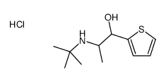 2-(tert-butylamino)-1-thiophen-2-ylpropan-1-ol,hydrochloride Structure