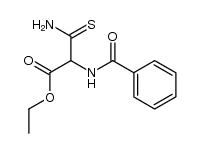 2-benzoylamino-3-thio-malonamic acid ethyl ester Structure