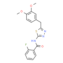 N-[5-(3,4-Dimethoxybenzyl)-1,3,4-thiadiazol-2-yl]-2-fluorobenzamide Structure