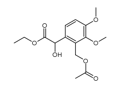 (+/-)-ethyl {2-[(acetoxy)methyl]-3,4-dimethoxyphenyl}hydroxyacetate Structure