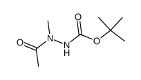 Hydrazinecarboxylic acid, 2-acetyl-2-methyl-, 1,1-dimethylethyl ester (9CI) Structure