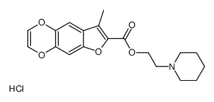 2-piperidin-1-ium-1-ylethyl 8-methylfuro[2,3-g][1,4]benzodioxine-7-carboxylate,chloride Structure