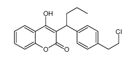 3-[1-[4-(2-chloroethyl)phenyl]butyl]-4-hydroxychromen-2-one结构式