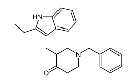 1-benzyl-3-[(2-ethyl-1H-indol-3-yl)methyl]piperidin-4-one结构式