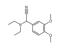 2-(N,N-diethylamino)-2-(3,4-dimethoxyphenyl)acetonitrile结构式