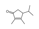 2,3-dimethyl-4-propan-2-ylcyclopent-2-en-1-one结构式