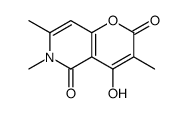 2H-Pyrano[3,2-c]pyridine-2,5(6H)-dione, 4-hydroxy-3,6,7-trimethyl- (9CI) structure
