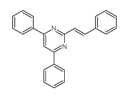 4,6-diphenyl-2-[(E)-2-phenylethenyl]pyrimidine结构式