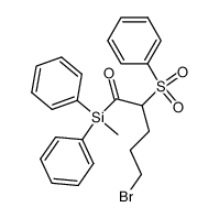 5-bromo-1-(methyl-diphenyl-silyl)-2-phenyl-sulfonyl-1-pentanone Structure