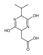 2-Piperazineacetic acid, 5-(1-methylethyl)-3,6-dioxo- (9CI) Structure