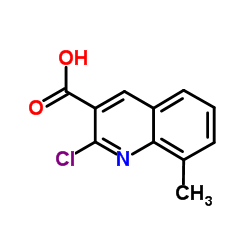 2-CHLORO-8-METHYLQUINOLINE-3-CARBOXYLIC ACID结构式