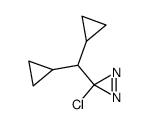 3-chloro-3-(dicyclopropylmethyl)-3H-diazirine结构式