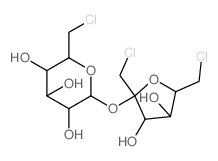 2-[2,5-bis(chloromethyl)-3,4-dihydroxy-oxolan-2-yl]oxy-6-(chloromethyl)oxane-3,4,5-triol Structure