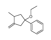 (1-ethoxy-3-methyl-4-methylidenecyclopentyl)benzene结构式