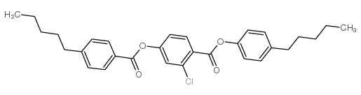 4-戊基苯基-2-氯-4-(4-戊苄氧基)苯甲酸结构式