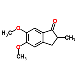 5,6-二甲氧基-2-甲基茚满-1-酮结构式