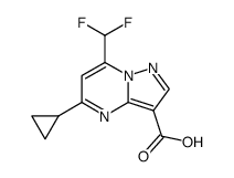 5-环丙基-7-(二氟甲基)吡唑并[1,5-a]嘧啶-3-羧酸结构式