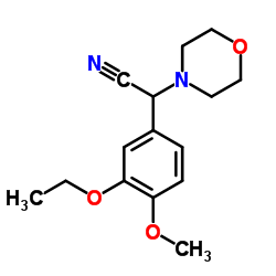 (3-Ethoxy-4-methoxyphenyl)(4-morpholinyl)acetonitrile Structure