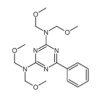 N,N,N',N'-tetrakis(methoxymethyl)-6-phenyl-1,3,5-triazine-2,4-diamine结构式