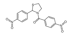 (9CI)-3-(4-硝基苯甲酰基)-2-(4-硝基苯基)-噻唑烷结构式