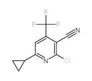 2-CHLORO-6-CYCLOPROPYL-4-(TRIFLUOROMETHYL)NICOTINONITRILE结构式