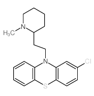 Phenothiazine, 2-chloro-10-(2-(1-methyl-2-piperidyl)ethyl)- structure