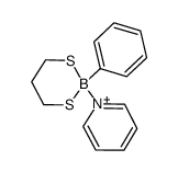 1-(2-phenyl-1,3,24-dithiaborinan-2-yl)pyridin-1-ium结构式