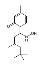 6-[1-(hydroxyamino)-3,5,5-trimethylhexylidene]-3-methylcyclohexa-2,4-dien-1-one结构式