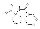 1-((((2-Chloroethyl)nitrosoamino)carbonyl)amino)cyclopentanecarboxylic acid结构式