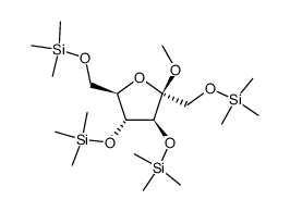 β-Methyl-fructofuranose-TMS-ether结构式