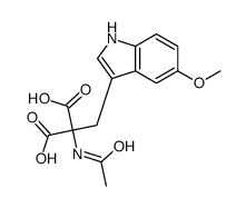 2-acetamido-2-[(5-methoxy-1H-indol-3-yl)methyl]propanedioic acid结构式