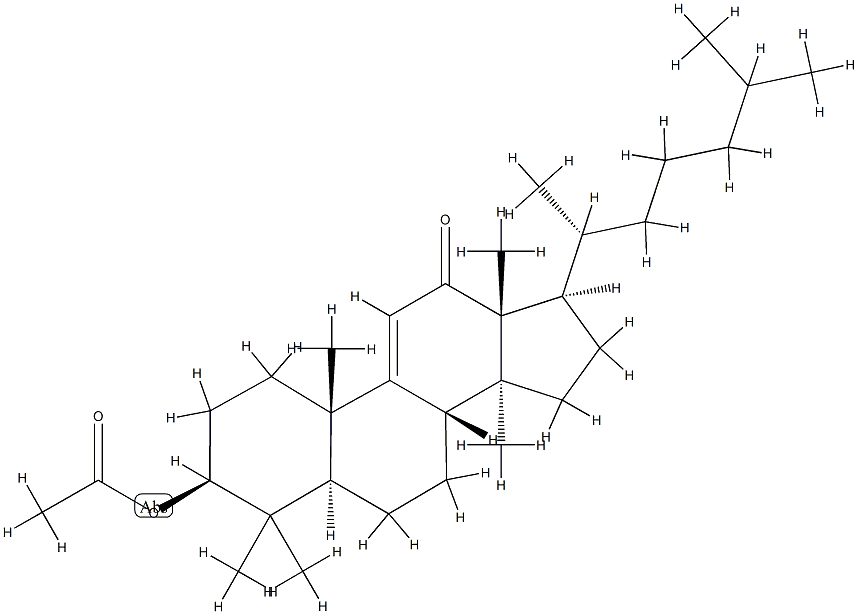 3β-(Acetyloxy)-5α-lanost-9(11)-en-12-one结构式