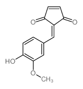 4-Cyclopentene-1,3-dione,2-[(4-hydroxy-3-methoxyphenyl)methylene]-结构式