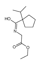 ethyl 2-[(1-propan-2-ylcyclopentanecarbonyl)amino]acetate结构式