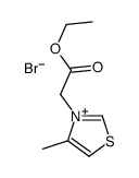 ethyl 2-(4-methyl-1,3-thiazol-3-ium-3-yl)acetate,bromide Structure