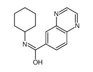 6-Quinoxalinecarboxamide,N-cyclohexyl-(9CI) structure