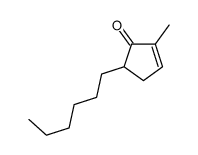 5-hexyl-2-methylcyclopent-2-en-1-one结构式