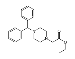 ethyl 2-(4-benzhydrylpiperazin-1-yl)acetate结构式