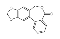 7H-benzo[c][1,3]dioxolo[4',5',4,5]benz[1,2-e]oxepin-5-one结构式
