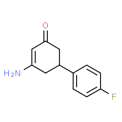 3-Amino-5-(4-fluorophenyl)cyclohex-2-en-1-one结构式
