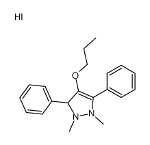 1,2-dimethyl-3,5-diphenyl-4-propoxy-1,3-dihydropyrazol-1-ium,iodide Structure