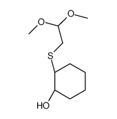 (1R,2R)-2-(2,2-dimethoxyethylsulfanyl)cyclohexan-1-ol结构式