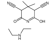 4,4-dimethyl-2,6-dioxopiperidine-3,5-dicarbonitrile,N-ethylethanamine结构式