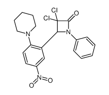 3,3-dichloro-4-(5-nitro-2-piperidin-1-ylphenyl)-1-phenylazetidin-2-one Structure